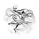 A graceful dancer expressing joy and passion through movement tattoo design idea