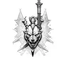 Sword the witcher 3 tattoo design idea