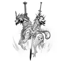 Sword the witcher 3 tattoo design idea