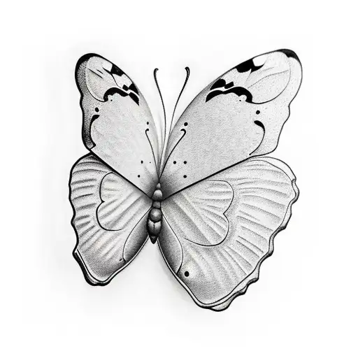 A realistic butterfly resting on an open book tattoo design idea
