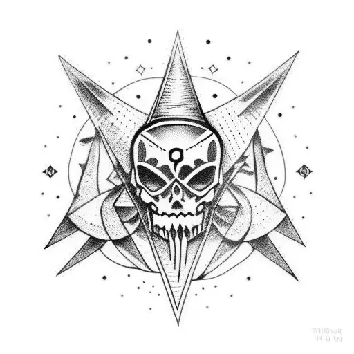 occult witch mark tattoo design idea