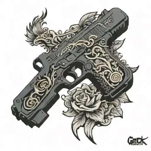 black glock tattoo design idea