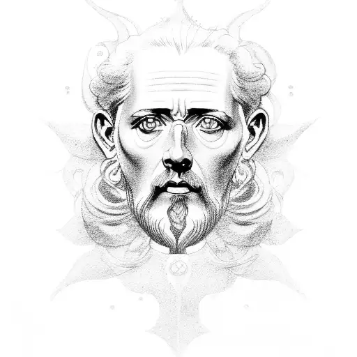 marcus aurelius ocean tattoo design idea