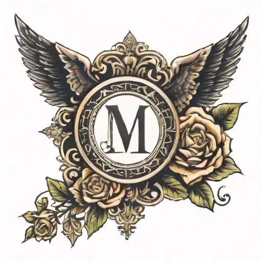 my daughters names Meghan and Millie with the birthdays in Roman numerals VI-III-MMXX  XXVIII-VII-MMXXIV tattoo design idea