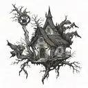 Baba Yaga tattoo design idea