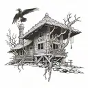 Baba Yaga tattoo design idea