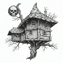 Baba Yaga tattoo design idea