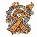 leukemia ribbon tattoo design idea