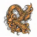 leukemia ribbon tattoo design idea