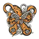 leukemia ribbon tattoo design idea