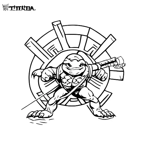 Teenage mutant ninja turtle, Raphael  tattoo design idea