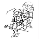 Teenage mutant ninja turtle, Raphael  tattoo design idea