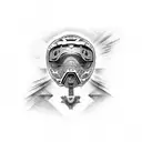 capacete motocross tattoo design idea