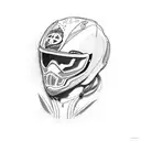 capacete motocross tattoo design idea