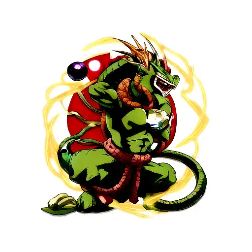 shenron the dragon wrapped around a dragon ball tattoo design idea