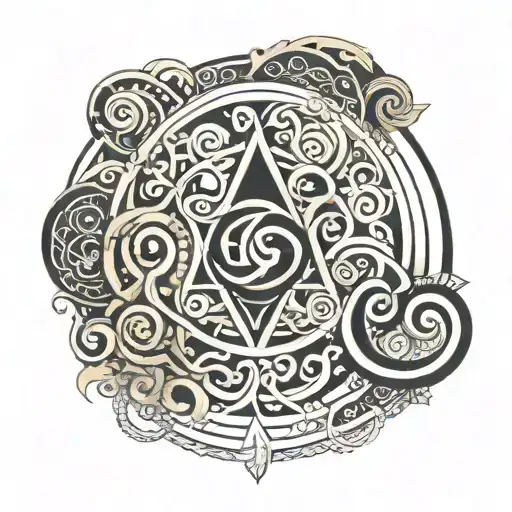 normal triskel suround with christian and maori design  tattoo design idea
