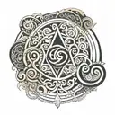 normal triskel suround with christian and maori design  tattoo design idea