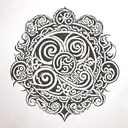 normal triskel suround with christian and maori design  tattoo design idea