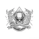 whitewater kayaking  tattoo design idea