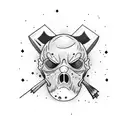 whitewater kayaking  tattoo design idea