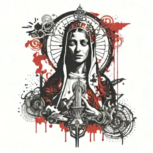 Our Lady of Fatima tattoo design idea