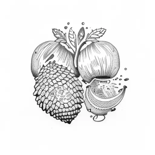acorn tattoo design idea