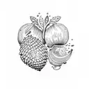 acorn tattoo design idea
