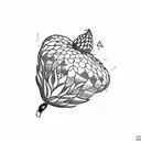 acorn tattoo design idea