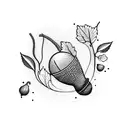 acorn tattoo design idea