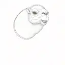 camel  tattoo design idea