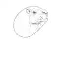 camel  tattoo design idea