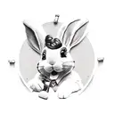 playboy bunny getting its head cut off tattoo design idea