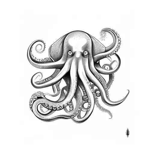 octopus tentacles on ring finger tattoo design idea