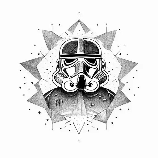 Star Wars ewalk tripping on mushrooms tattoo design idea