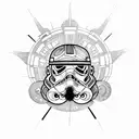 Star Wars ewalk tripping on mushrooms tattoo design idea