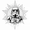 Star Wars ewalk tripping on mushrooms tattoo design idea