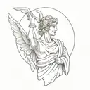Roman/greek mythology statue tattoo design idea