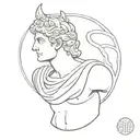 Roman/greek mythology statue tattoo design idea