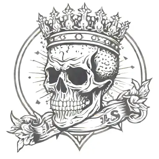 Jackass logo with crown  tattoo design idea