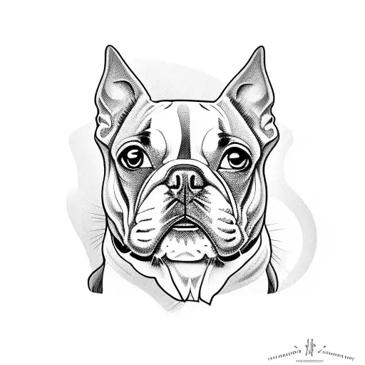 Boston terrier  tattoo design idea