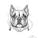 Boston terrier  tattoo design idea
