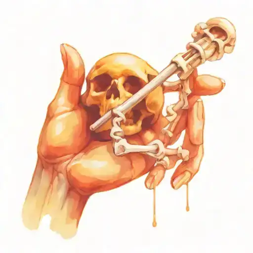 skeleton hand music tattoo tattoo design idea