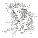 tiger lily underground style tattoo design idea