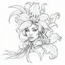 tiger lily underground style tattoo design idea