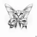 mom with 3 daughter tattoo design idea