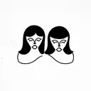 mom with three daughters tattoo design idea