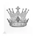 number 7 with crown tattoo design idea