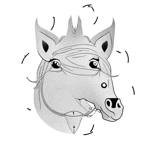 bojack horseman tattoo design idea