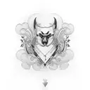 Black band with negative writing of the name Lesley tattoo design idea