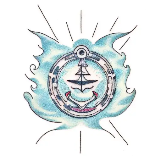 create me a small outline tattoo that represents being alone and surviving by yourself but doesn't have a circle as part tattoo design idea